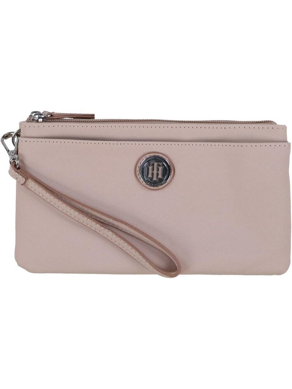 Tommy Hilfiger NWT Women's Double Zip Wristlet in Nude Pink